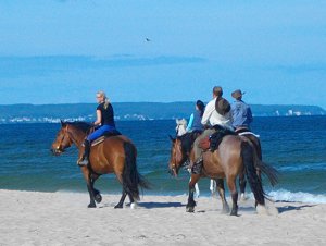 Reiter am Strand